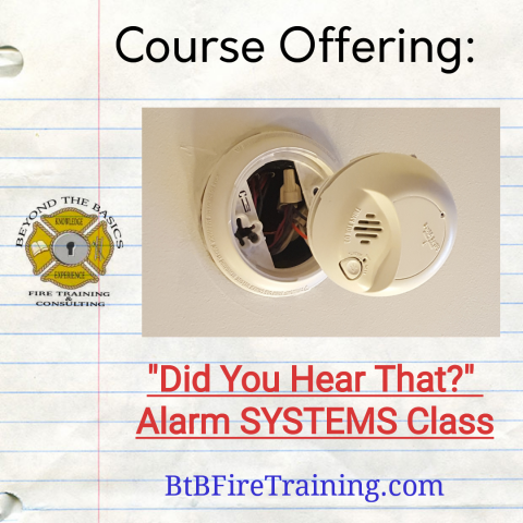 Planning Your Winter Training Schedule -  Check Out Our Alarm Systems Class